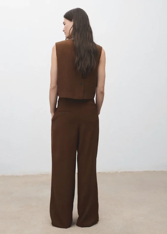 Pantalon droit à pinces Pantalon droit à pinces
