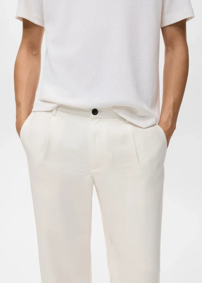 Pantalon droit à pinces Pantalon droit à pinces