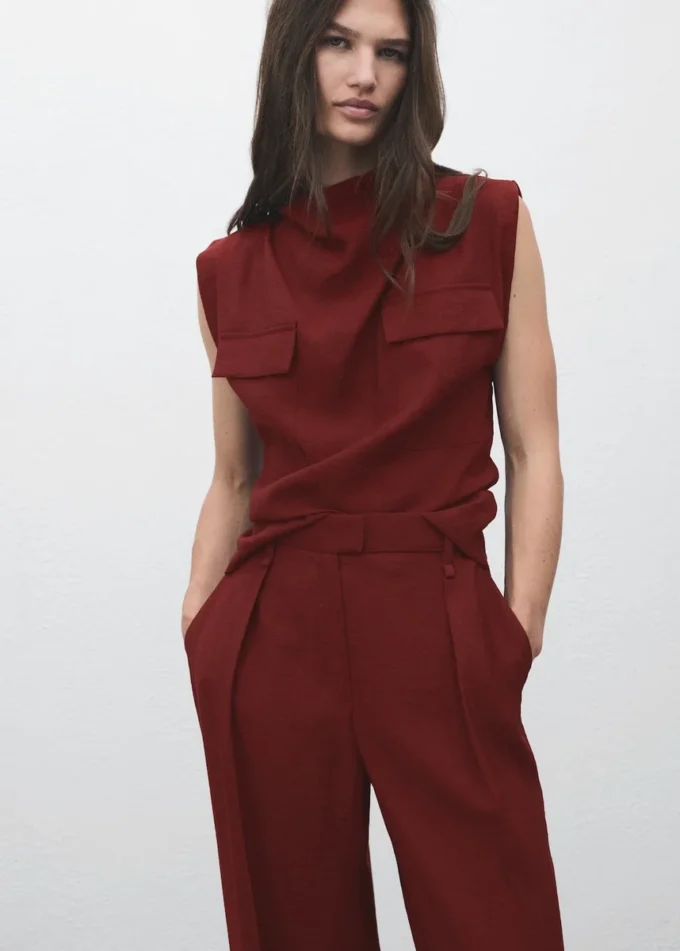Pantalon droit à pinces Pantalon droit à pinces