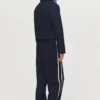 Pantalon droit à rayures contrastées