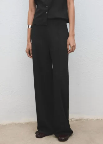 Pantalon droit à taille élastique Pantalon droit à taille élastique