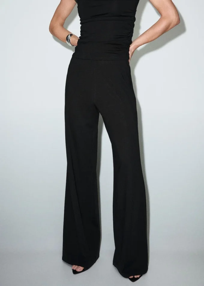 Pantalon droit à taille élastique Pantalon droit à taille élastique