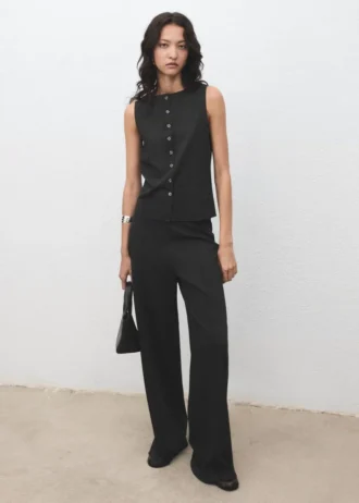 Pantalon droit à taille élastique Pantalon droit à taille élastique