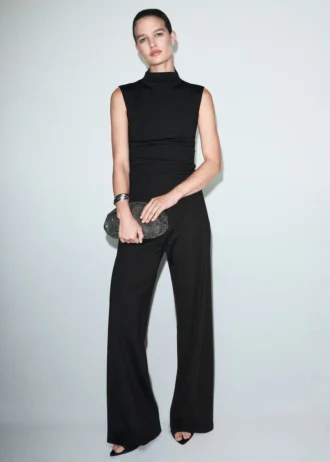 Pantalon droit à taille élastique Pantalon droit à taille élastique