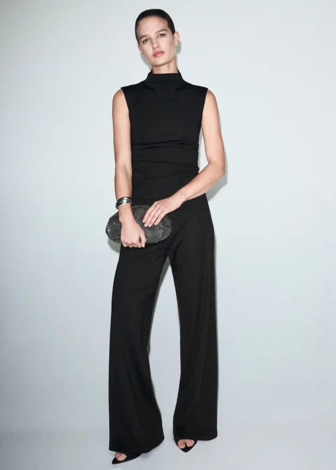 Pantalon droit à taille élastique Pantalon droit à taille élastique