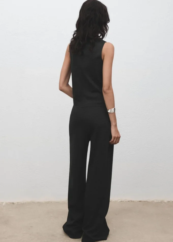 Pantalon droit à taille élastique Pantalon droit à taille élastique
