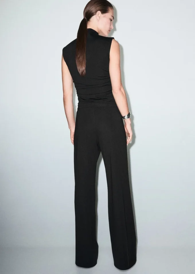 Pantalon droit à taille élastique Pantalon droit à taille élastique