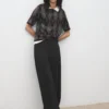 Pantalon droit à taille élastique Pantalon droit à taille élastique