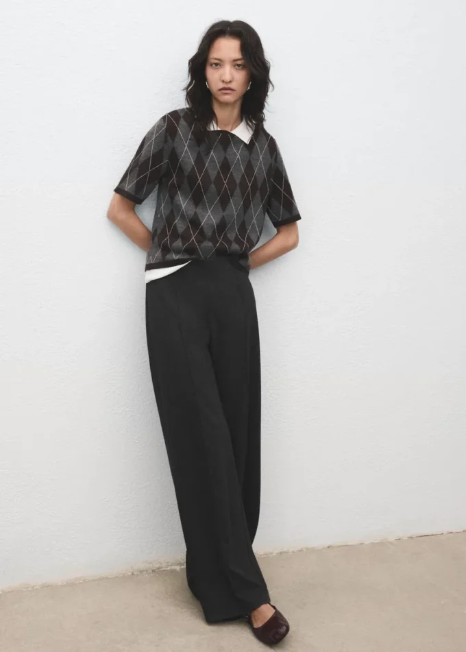 Pantalon droit à taille élastique Pantalon droit à taille élastique