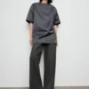 Pantalon droit à taille élastique Pantalon droit à taille élastique