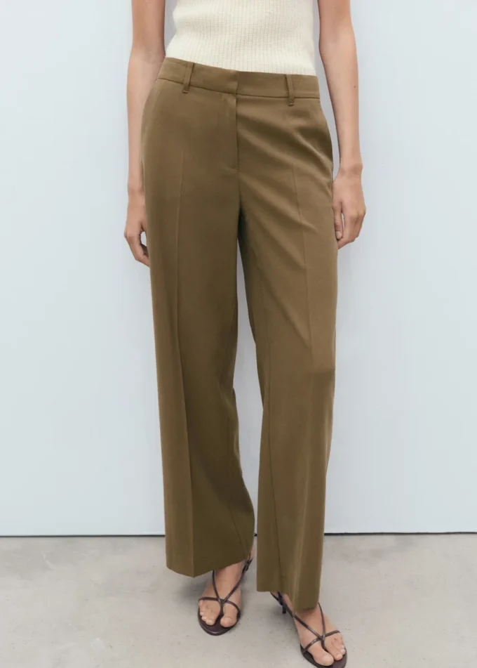 Pantalon droit taille mi-haute Pantalon droit taille mi-haute