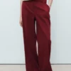Pantalon droit taille mi-haute Pantalon droit taille mi-haute
