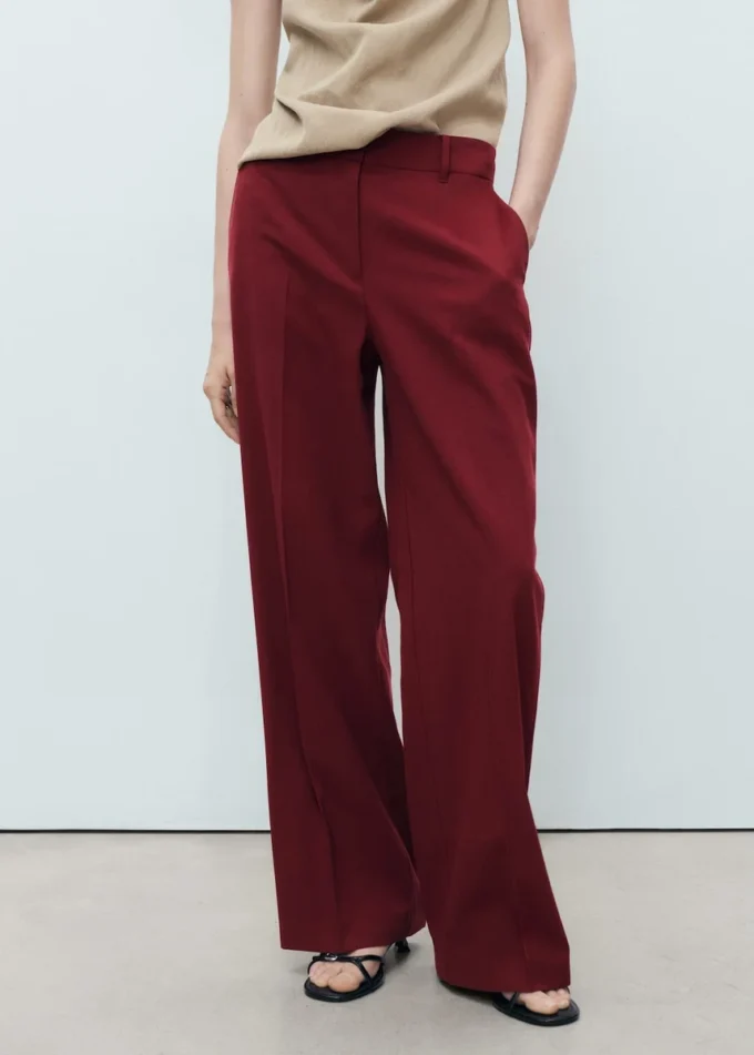 Pantalon droit taille mi-haute Pantalon droit taille mi-haute