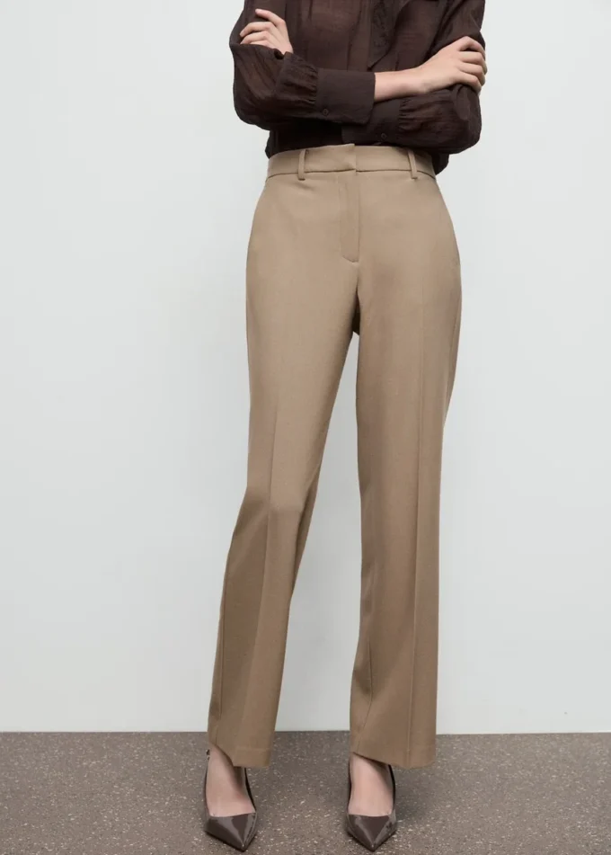 Pantalon droit taille mi-haute Pantalon droit taille mi-haute