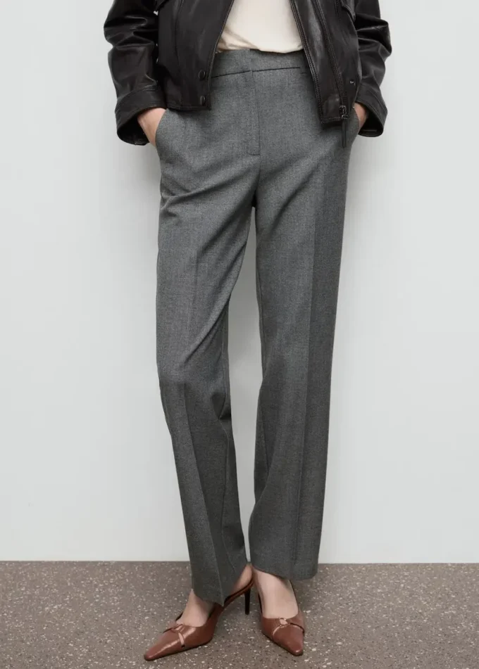 Pantalon droit taille mi-haute Pantalon droit taille mi-haute