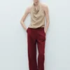 Pantalon droit taille mi-haute Pantalon droit taille mi-haute