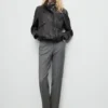 Pantalon droit taille mi-haute Pantalon droit taille mi-haute