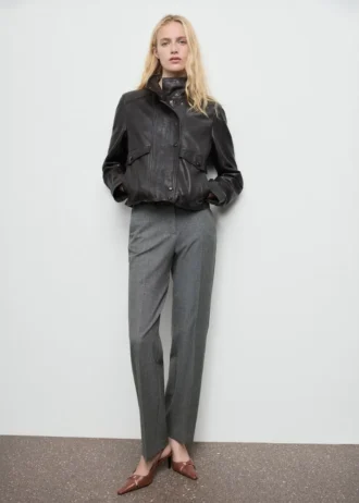 Pantalon droit taille mi-haute