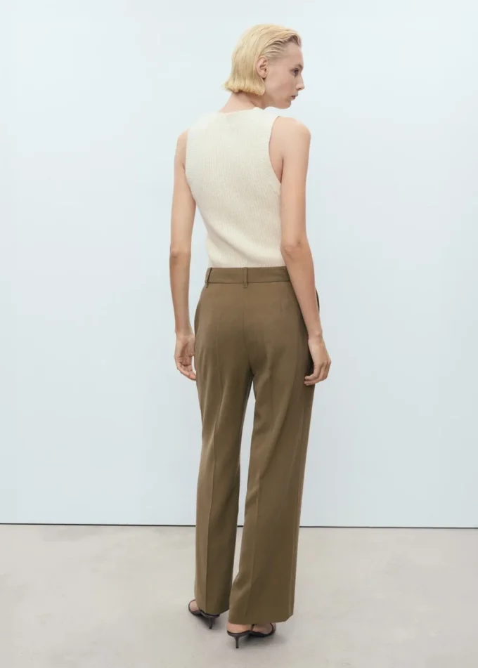 Pantalon droit taille mi-haute Pantalon droit taille mi-haute