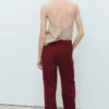 Pantalon droit taille mi-haute Pantalon droit taille mi-haute