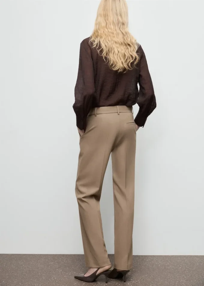 Pantalon droit taille mi-haute Pantalon droit taille mi-haute