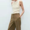Pantalon droit taille mi-haute Pantalon droit taille mi-haute