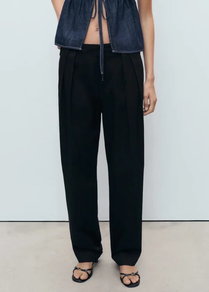 Pantalon en coton à boutons Pantalon en coton à boutons