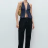 Pantalon en coton à boutons Pantalon en coton à boutons
