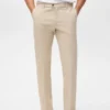 Pantalon en coton à coupe régulière Pantalon en coton à coupe régulière