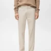 Pantalon en coton à coupe régulière Pantalon en coton à coupe régulière