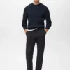 Pantalon en coton à coupe régulière Pantalon en coton à coupe régulière