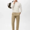 Pantalon en coton à coupe régulière Pantalon en coton à coupe régulière