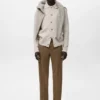 Pantalon en coton à coupe régulière