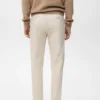 Pantalon en coton à coupe régulière Pantalon en coton à coupe régulière