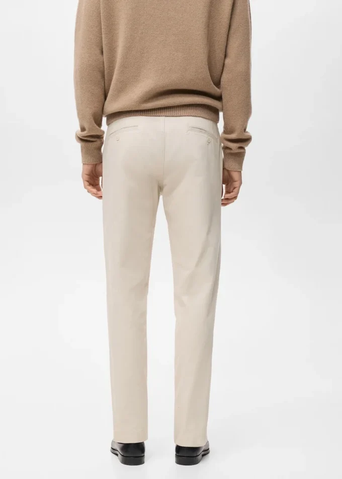 Pantalon en coton à coupe régulière Pantalon en coton à coupe régulière