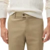 Pantalon en coton à coupe régulière Pantalon en coton à coupe régulière