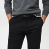 Pantalon en coton à coupe régulière Pantalon en coton à coupe régulière