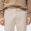 Pantalon en coton à coupe régulière Pantalon en coton à coupe régulière