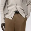 Pantalon en coton à coupe régulière