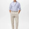 Pantalon en coton à pinces, coupe classique Pantalon en coton à pinces, coupe classique