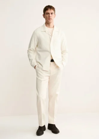 Pantalon en coton à pinces, coupe classique Pantalon en coton à pinces, coupe classique