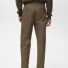 Pantalon en coton à pinces, coupe classique Pantalon en coton à pinces, coupe classique