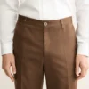 Pantalon en coton à pinces, coupe classique Pantalon en coton à pinces, coupe classique
