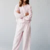 Pantalon en coton rayé