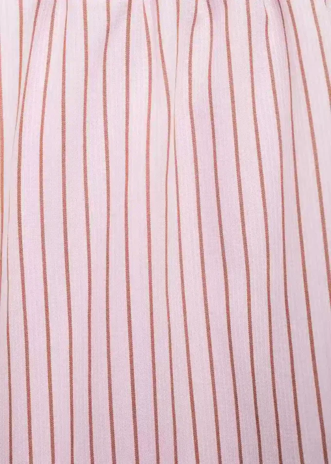Pantalon en coton rayé
