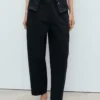 Pantalon en coton à taille élastique Pantalon en coton à taille élastique