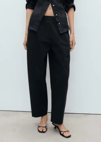 Pantalon en coton à taille élastique Pantalon en coton à taille élastique