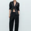 Pantalon en coton à taille élastique Pantalon en coton à taille élastique