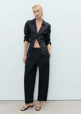 Pantalon en coton à taille élastique Pantalon en coton à taille élastique