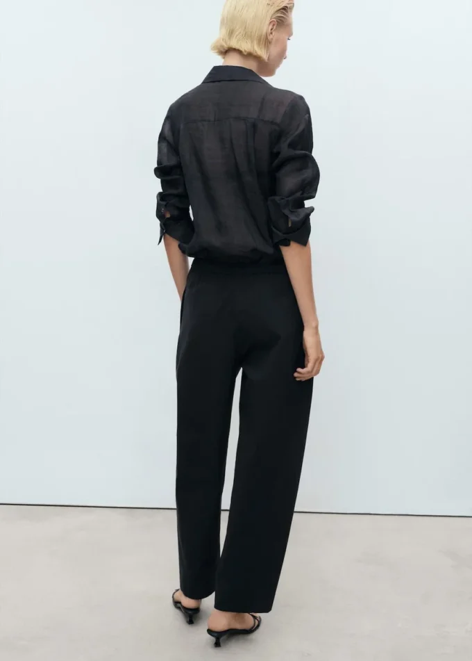 Pantalon en coton à taille élastique Pantalon en coton à taille élastique